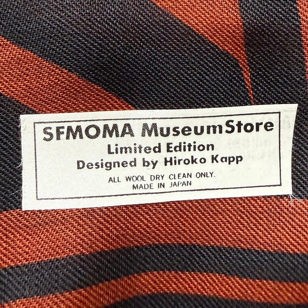SFMoMA Museum Store Hiroko Kapp 100% Wool Geometric Scarf 35x35 Wearable Art - Picture 5 of 5